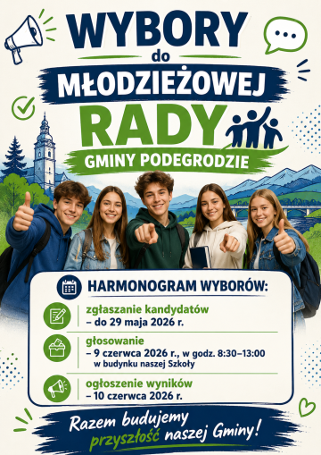 Wybory do Młodzieżowej Rady Gminy Podegrodzie!