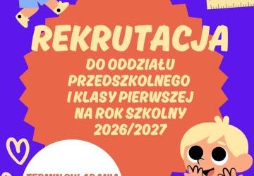 REKRUTACJA NA ROK 2026/2027!